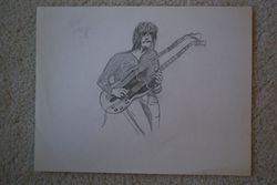 Hand drawing of Jimmy Page