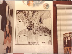 Wall mural of the Beatles Revolver Album Cover
