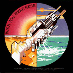 Sticker from Pink Floyd's Wish You Were Here album.