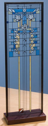 Waterlillies stained glass model rendering